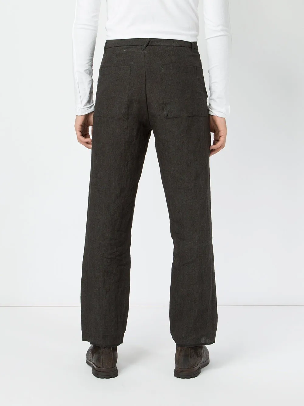 Unisex Woven Linen Box Pocket Pants