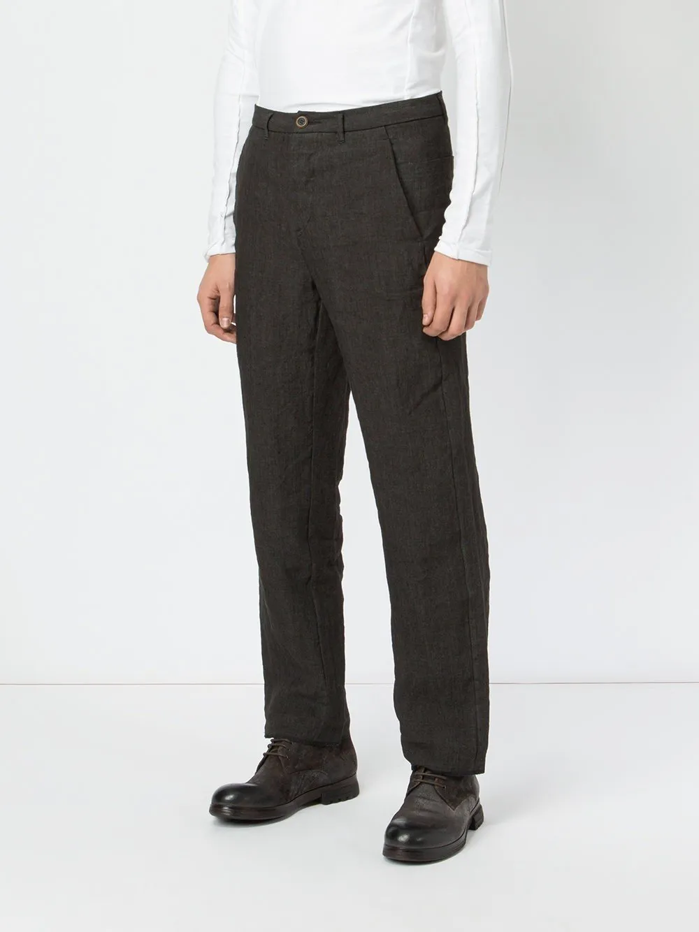 Unisex Woven Linen Box Pocket Pants