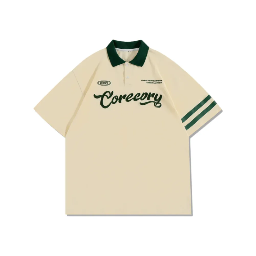 “Vintage Letter Embroidery Polo” Shirts