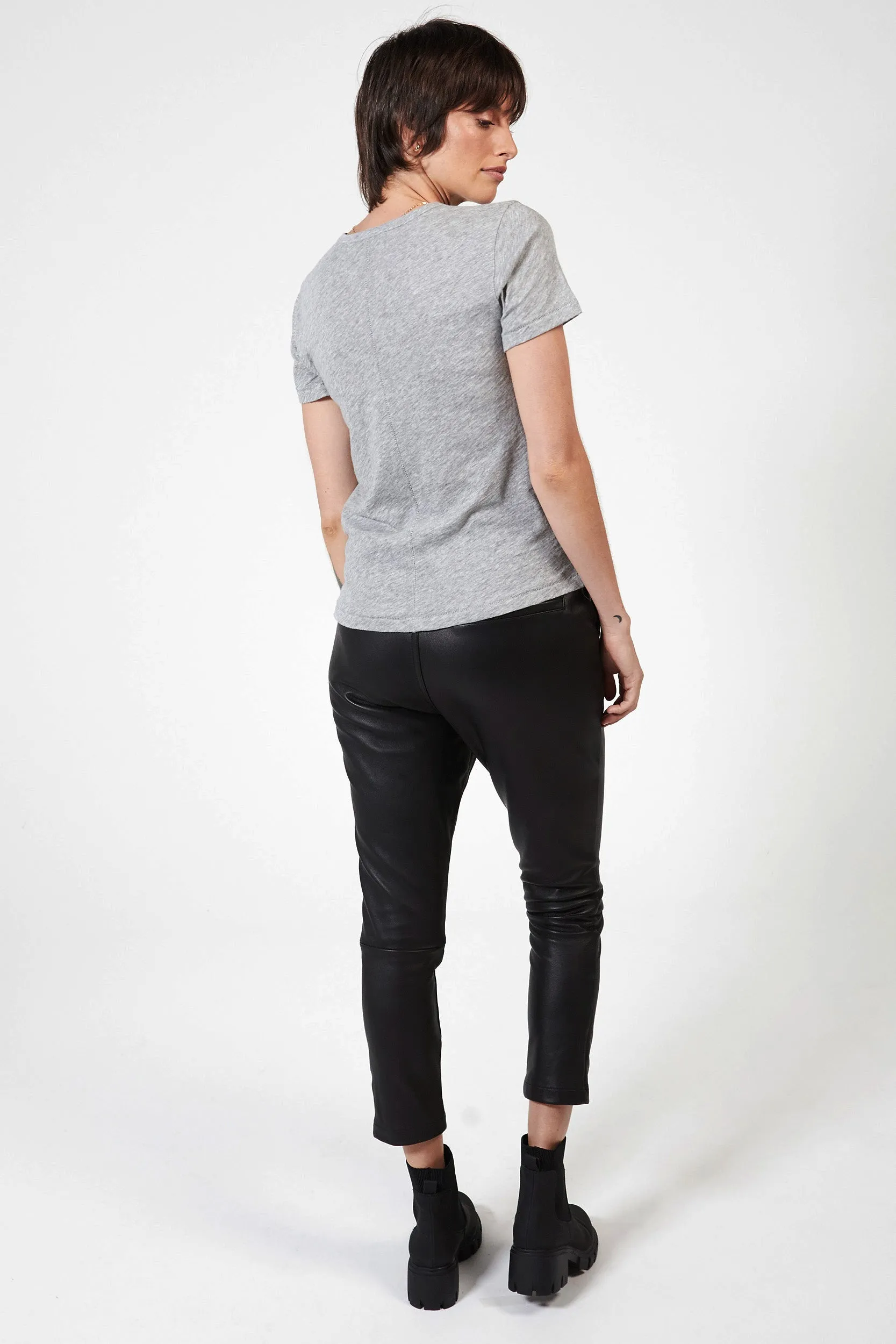 ZEPHYR SLUB TEE - GREY MARL